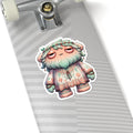 Floral Boho Monster Sticker: Pastel Hippie Character Art